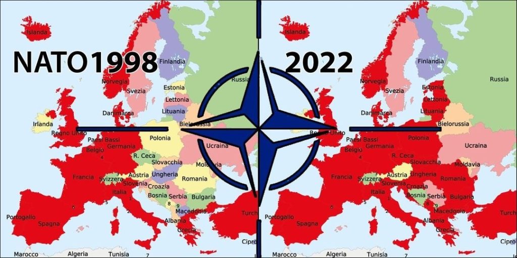 immagine mapa de la OTAN y pasises que la integran